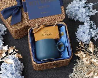 Blaues Thema Gastgeschenke, Geschenkset für Gäste, erschwinglicher Geschenkkorb, Brautjungfer Bräutigam Souvenir, Business Geschenk set