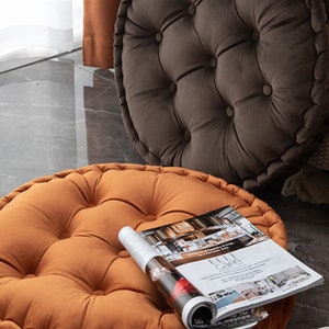 Velvet cushion Home sofa Fabric cushion Tatami window Floor cushion Home decoration Living Room Setup image 7