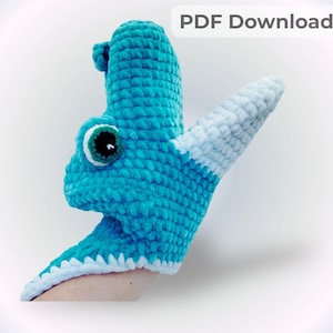 Crocodile Puppet Crochet Pattern PDF – Amigurumi Hand Puppet – Plush Animal Toy – Beginner Friendly