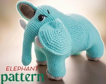 Amigurumi Elephant Crochet Pattern PDF – Plush Elephant Toy – Stuffed Animal Pattern