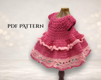 Spitzen-Puppenkleid Häkelanleitung PDF – 13 Zoll-Puppenkleidung – Elegantes Outfit-Tutorial