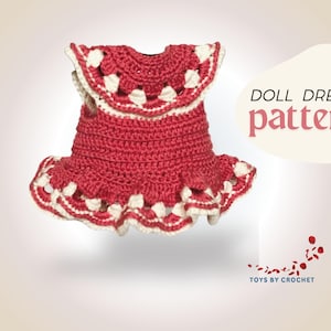Crochet Doll Dress Pattern – Handmade Doll Clothes PDF | Instant Download 10 inch Doll Dress & Shoes Pattern