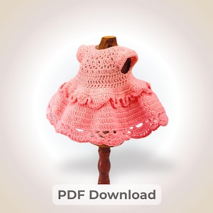 Doll Dress Crochet Pattern - Amigurumi Princess Dress PDF - Summer Doll Fashion Tutorial - Beginner-Friendly Outfit - Handmade Doll Clothes