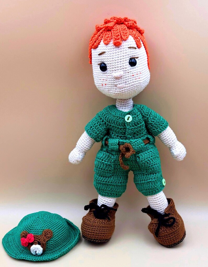 Cute doll crochet pdf pattern/amigurumi custom boy crochet/soft cuddly for toddler/new friend for baby/adorable boy  pattern/art  doll tutorial/digital green doll outfit pattern/pdf download instruction/digital products/Crochet Cute Doll/New toy