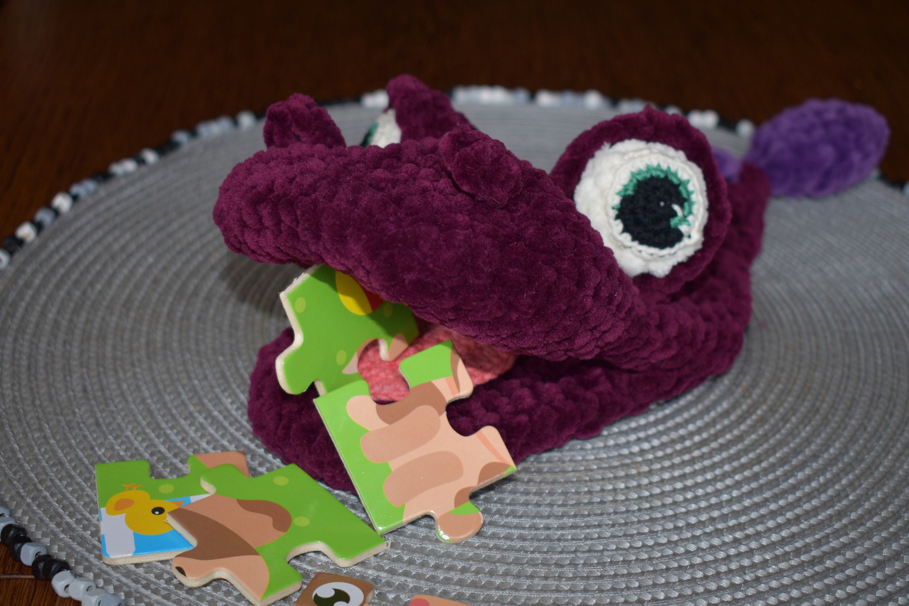 PDF Crochet Pattern hand puppet Dragon creative toy. | Etsy