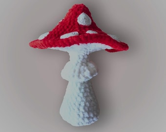 Padrão de crochê de cogumelo em PDF – Brinquedo de pelúcia amigurumi fácil, decoração de floresta, presente fofo, ideal para iniciantes.