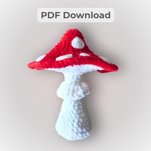 Amigurumi Mushroom Crochet Pattern PDF - Plush Toadstool-Shaped Toy | Digital Download