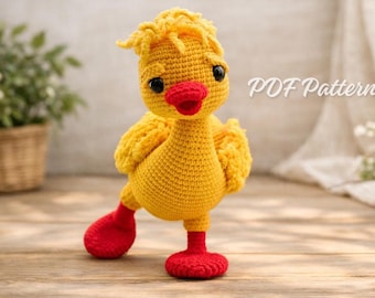 Fluffy Chick Amigurumi Crochet Pattern PDF – Cute Plush Toy, Digital Download