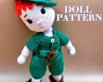 Amigurumi Boy Doll Crochet Pattern PDF | Removable Doll Clothes | Hiking Outfit Set