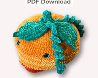 Modèle PDF de citrouille amigurumi au crochet – Citrouille en peluche, décoration d'automne facile à réaliser soi-même
