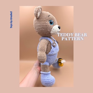 Crochet Teddy Bear Pattern: Plush Cuddly for Baby Tutorial (PDF)