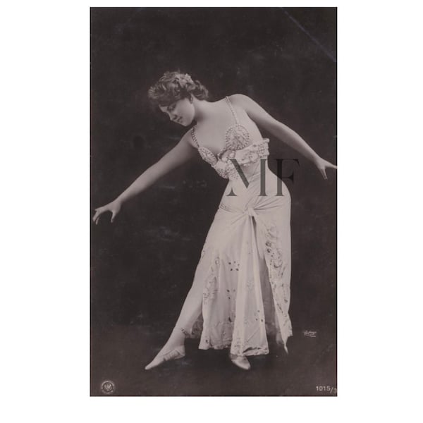 Carte postale vintage, Artiste, Danseuse orientale, Cliché Reutlingler Paris