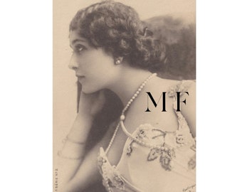 Portrait of Lina Cavalieri, Vintage postcard, La Cavalieri, Reutlinger Paris