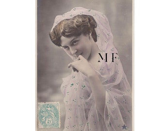 Carte postale vintage, Artiste, Méryl