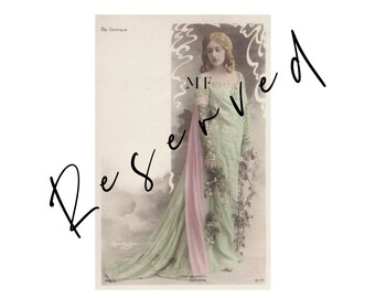 RESERVED LISTING **, Carte postale vintage, Mary Garden, Opéra Comique, Artiste, Reutlinger Paris