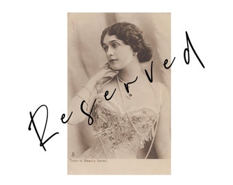 RESERVED LISTING **, Carte postale vintage ∙ Lina Cavalieri ∙ Reutlinger Paris ∙ Types of Beauty Series
