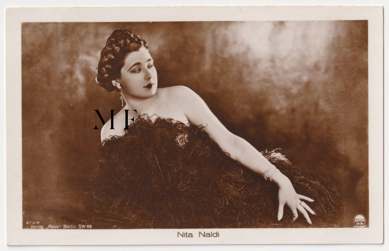 Vintage-Postkarte, Künstlerin, Nita Naldi, Ross Verlag, Photo Paramount Bild 2