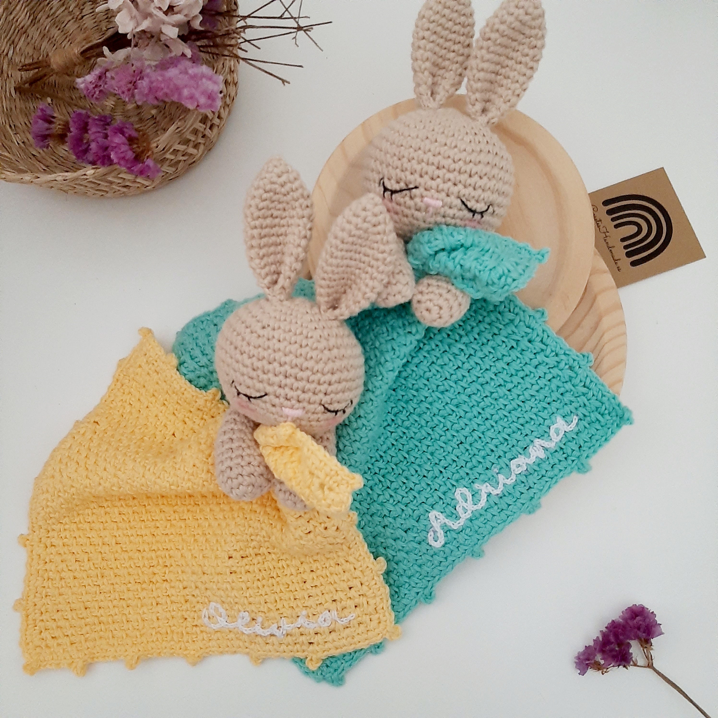 Dou-dou-Häschen, Anziehdecke, Baby, Geschenk für Neugeborene, Gehäkelt, Amigurumi, Babyparty, Handgefertigt, Schwangerschaft, Erstgebärende