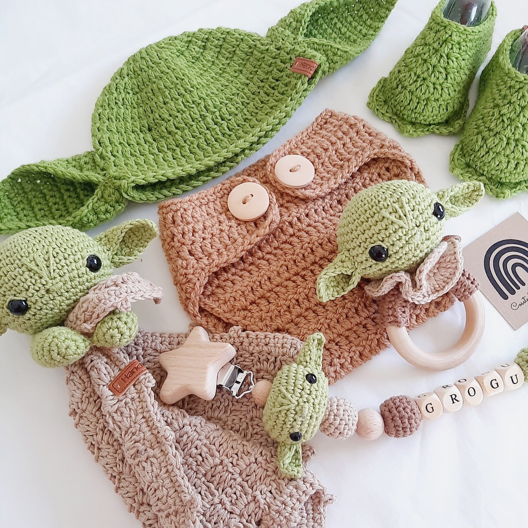Crochet baby yoda hat and diaper cover pattern sale