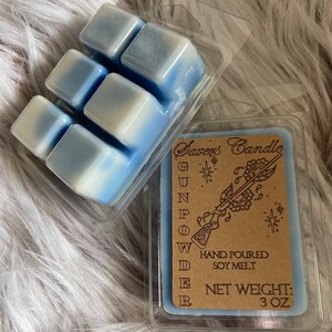 Vintage buskruit sojawas smelt - geurig cadeau voor hem - mannelijk aroma - 3 oz clamshell