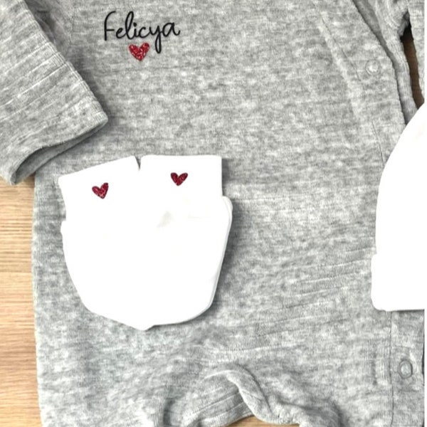 Pyjama bébé velours gris / pyjama bébé hiver / dors-bien velours / combinaison