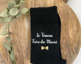 Chaussette personnalisée témoin