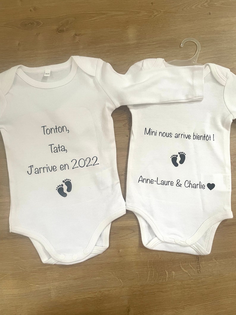 Bodysuit to personalize / short or long sleeves image 2