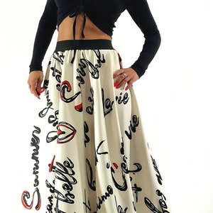 Extravagant Skirt, Long Skirt, Maxi Skirt, Party Skirt, High Waist Skirt, Neooren Skirt, Gothic Clothing, Plus Size Skirt, Loose Skirt