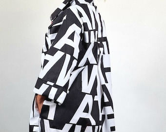 Oversized Cotton Maxi Shirt: Avant-Garde Asymmetric Dress