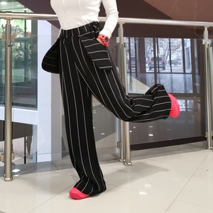 High Waist Pants, Summer Pants, Casual Pants, Women Black Pants, Loose Pants, Extravagant Pants, Avant-garde trousers, Party Trousers