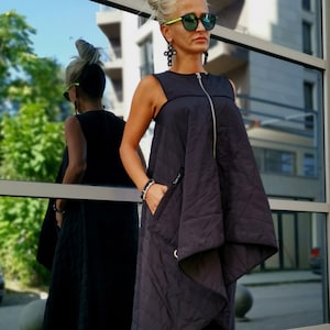 Long Women Vest/Asimetric Loose Vest/ Extravagant Women Vest/Sleevles Vest