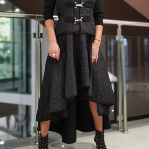 Skirt, Maxi Skirt, Long Skirt, Loose Skirt, Extravagant Skirt, Asimetric Skirt, Party Skirt, Gothic Skirt, Black Skirt