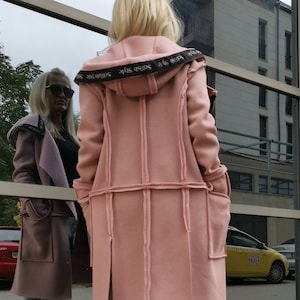 New Collection Hot Pink Winter Vest Extravagant Vest Asymmetric Vest Long Short Vest Hooded Vest Sleeveless Vest Plus Size Etsy UK