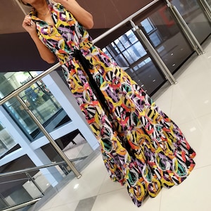 Long dress, Maxi dress, Extravagant dress, Party dress, Sleevless dress, Avant-garde dress, Gothic dress, Kaftan Dress