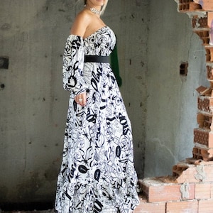 Vrouwen Trek onderdelen Set, Extravagant Set, Lange Gedrapeerde Rok, Losse Top, Extra Mouwen Blouse, Zomer Outfit, Party Set