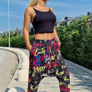Linen Baggy Pants, Harem Pants, Loose Drop Crotch Pants, Gipsy Pants, Linen Trousers, Summer Pants, Extravagant Harem Pants