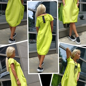 Neon yellow dress Etsy M xico