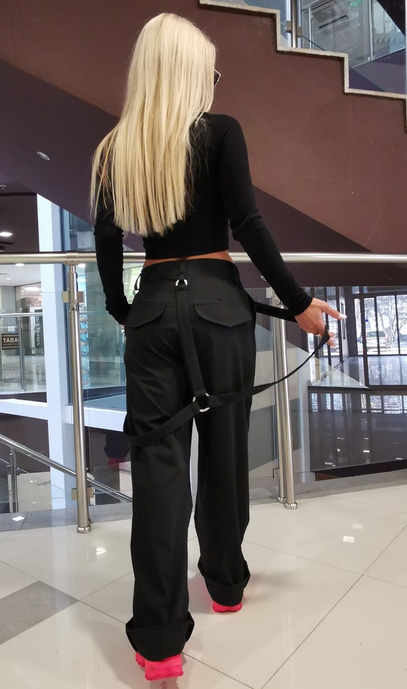 Casual Black Wide Leg Pants