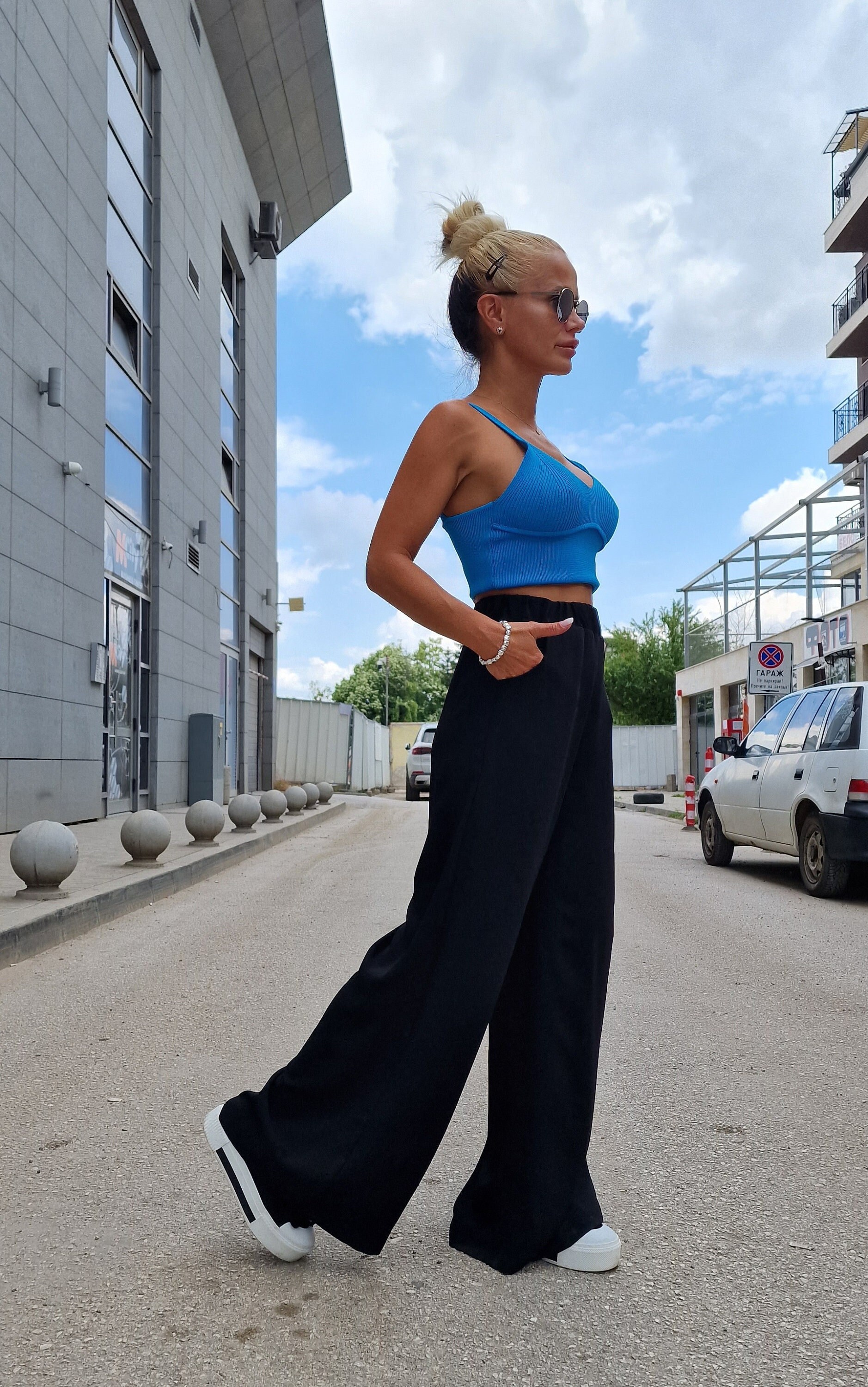 Lunghezza Pantalone Largo Donna Pantaloni larghi con pinces La Redoute Collectio Lunghezza Pantalone Largo Donna Pantaloni larghi con pinces La Redoute Collectio