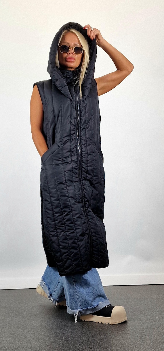 UN3D.　BIG DETAIL VEST Men's Oversize Hooded Vest with Full Zip | Vests - Big Sam