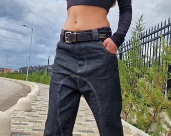 Drop Crotch Pants, Denim Pants, Low Waist Pants, Loose Jeans , Extravagant Trousers, Avant-garde Pants, Gothic Pants, Black Denim Pants - Etsy Drop Crotch Pants, Denim Pants, Low Waist Pants, Loose Jeans , Extravagant Trousers, Avant-garde Pants, Gothic Pants, Black Denim Pants - Etsy