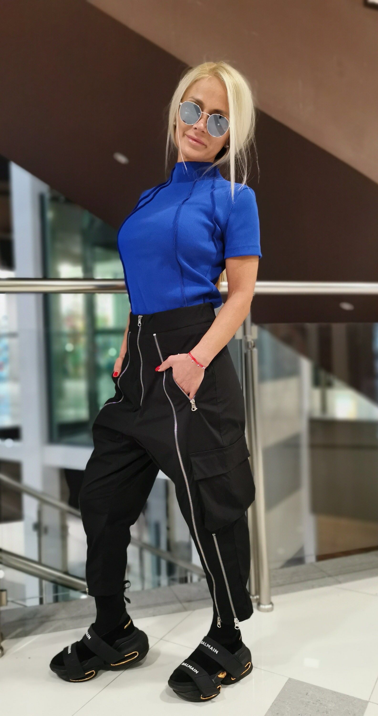 Pantalon Harem Femme - Imprimé Mono - Taille 8 à 14 - Loose Fit