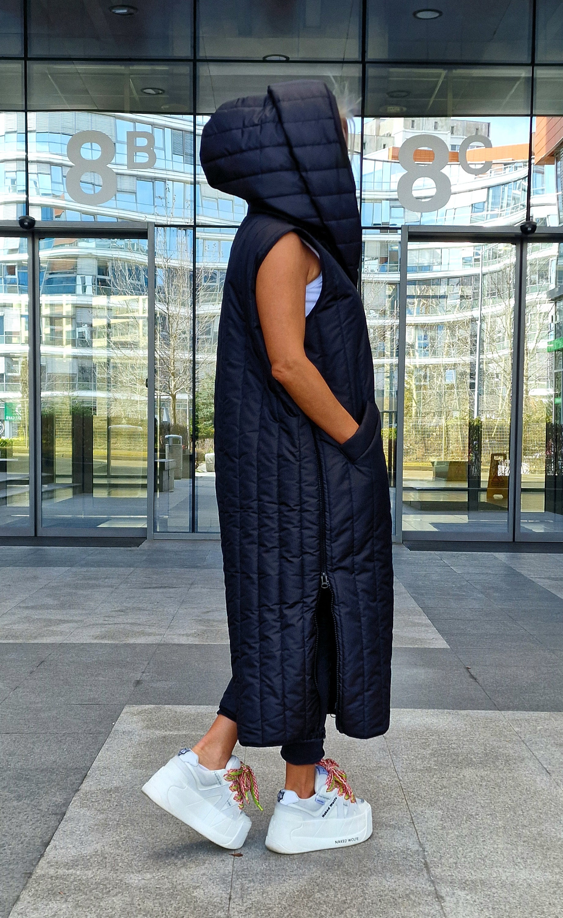 Hooded Maxi Vest: Plus Size Gothic Sleeveless Overcoat - Etsy