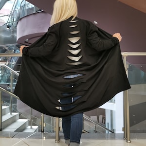 Extravagante Frauen Weste /Extra lange Weste/Langarm Weste/Asimetrische Frauen Weste/Avangard Weste/Steam punk Veat