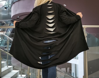 Asymmetric Long Vest: Avant Garde Steampunk Women's Fashion
