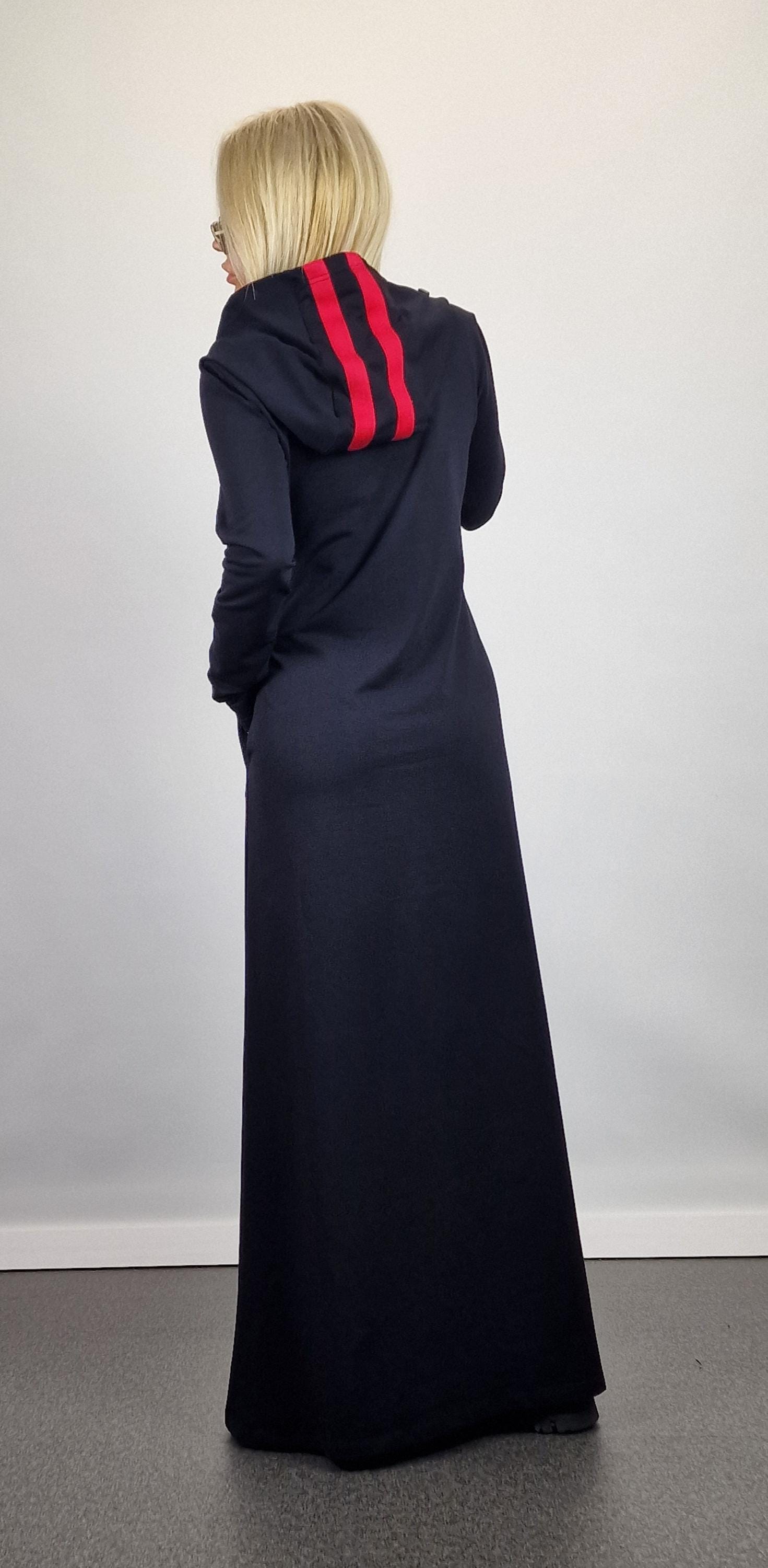 Hooded Maxi Dress, Long Dress With Pockets, Cotton Dress, Loose Longsleeve Dress, Casual Dress, Dress With Big Hood, Black Dress - Etsy Hooded Maxi Dress, Long Dress With Pockets, Cotton Dress, Loose Longsleeve Dress, Casual Dress, Dress With Big Hood, Black Dress - Etsy