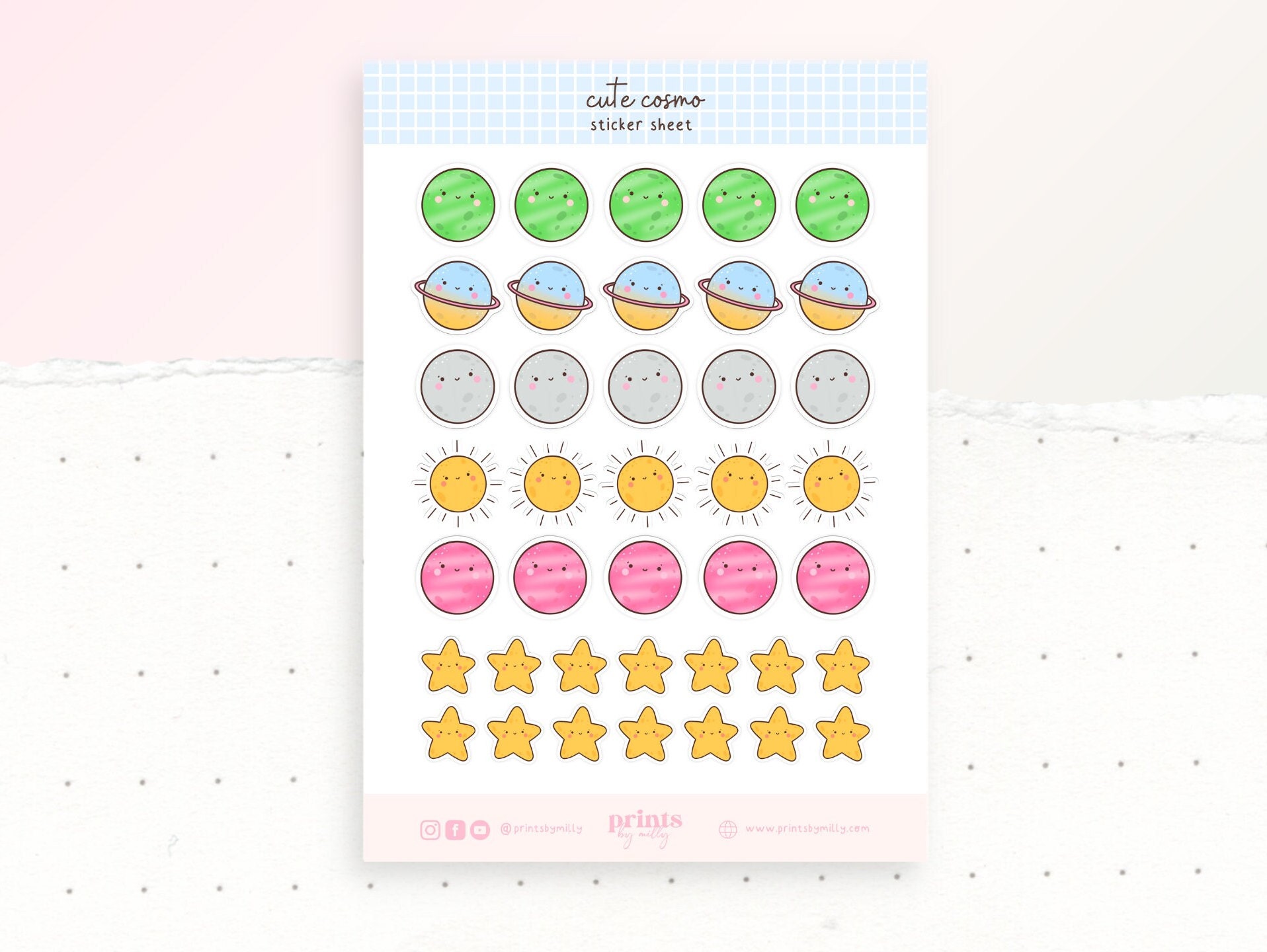 40 Cute Small Star Planner Stickers