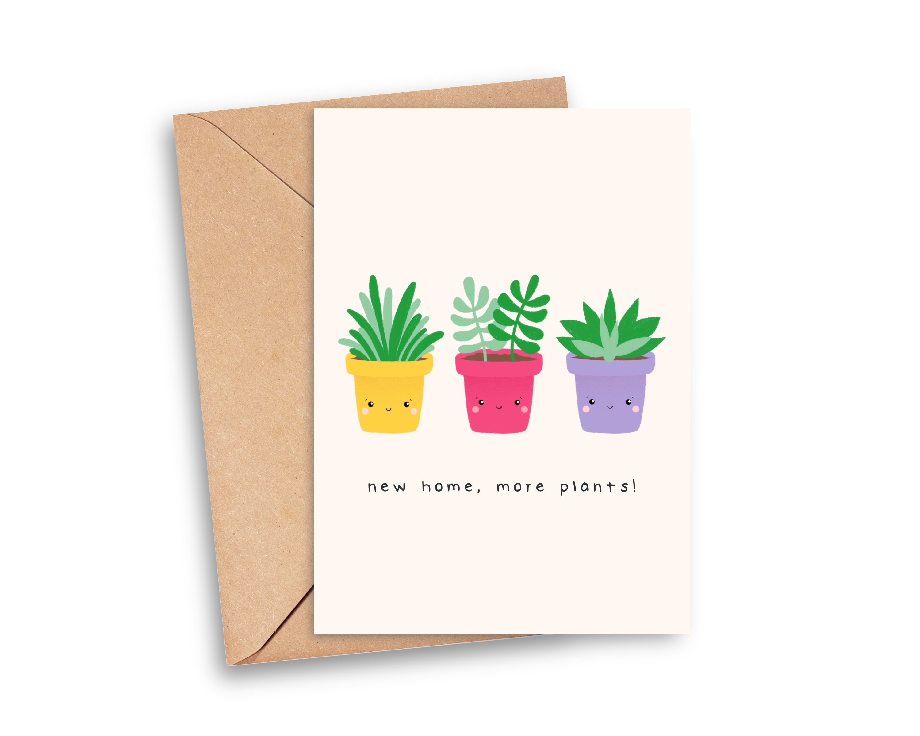 New Home More Plants Greeting Card Happy New Home Card - Etsy Denmark