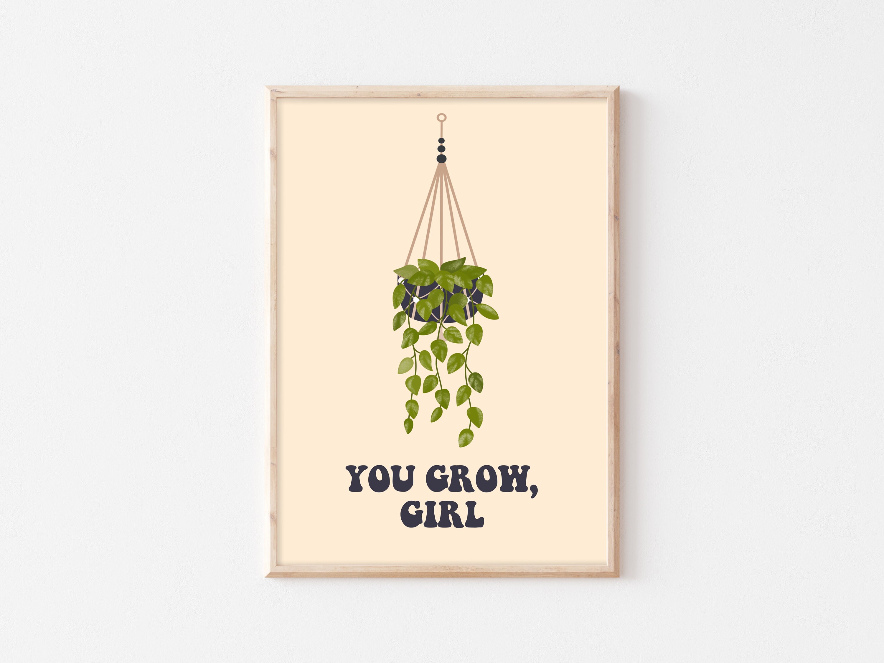 You Grow Girl Quote Wall Art Print A3 A4 A5 A6 Unframed Etsy UK