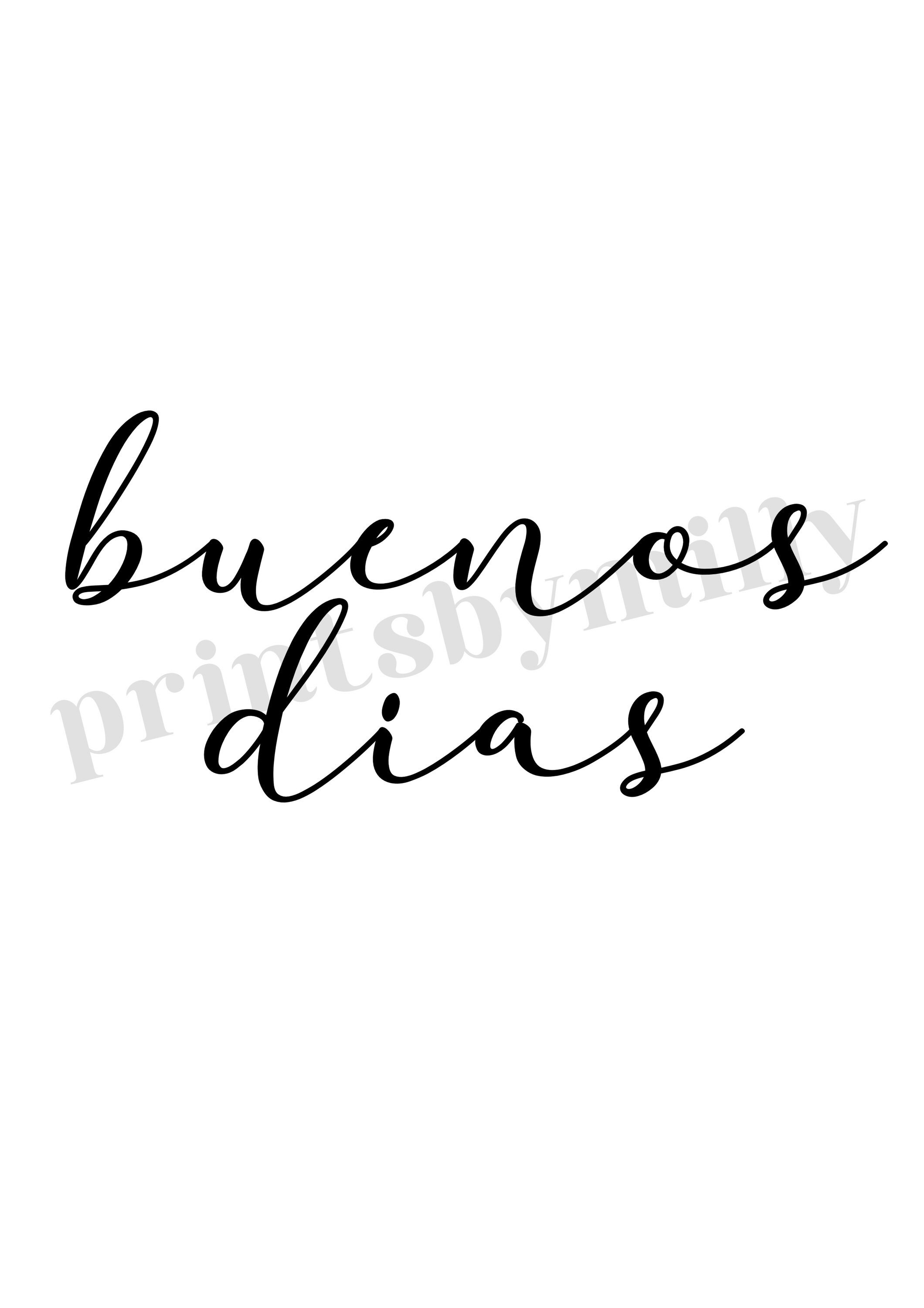 Buenos Dias Bedroom Wall Art Print / A3 A4 A5 A6 / Unframed | Etsy